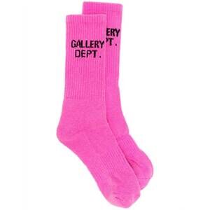 NEW GALLERY men's intarsia-knit logo socks in pink